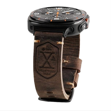 Heritage Collection | Vintage Leather Band for Samsung Watch Ultra with Durable Hand-Stitching | Adjustable Fit for Timeless Elegance 2