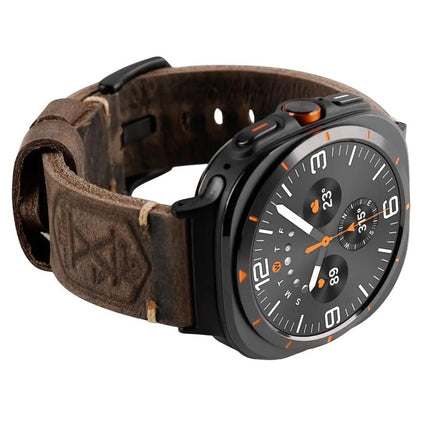 Heritage Collection | Vintage Leather Band for Samsung Watch Ultra with Durable Hand-Stitching | Adjustable Fit for Timeless Elegance 4