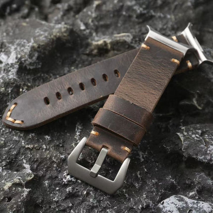 Heritage Collection | Vintage Leather Band for Samsung Watch Ultra with Durable Hand-Stitching | Adjustable Fit for Timeless Elegance 6