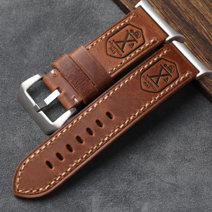 Heritage Collection | Vintage Leather Band for Samsung Watch Ultra with Durable Hand-Stitching | Adjustable Fit for Timeless Elegance 9
