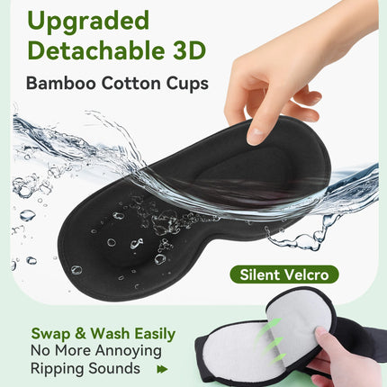 Serenity Sleep | Bluetooth 3D Eye Mask with Light Blocking & Music Playback | Comfortable Design for Restful Sleep