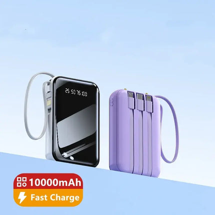 Vepine Best Power Bank | Best Portable Charger with Integrated Cable Management & Digital Display | High-Capacity Portable Power Bank for iPhone, Samsung & Android