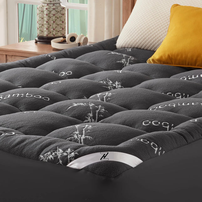 EcoComfort Collection | Bamboo Viscose Mattress Protector with Quilted Design | Waterproof & Breathable for Ultimate Sleep Comfort