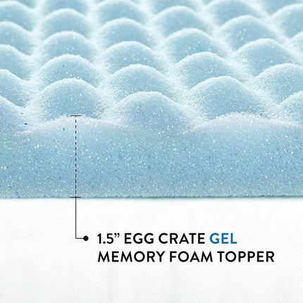 Comfort Rest | Memory Foam Mattress Topper with Gel Infusion | Pressure-Relieving Design for Ultimate Sleep Comfort