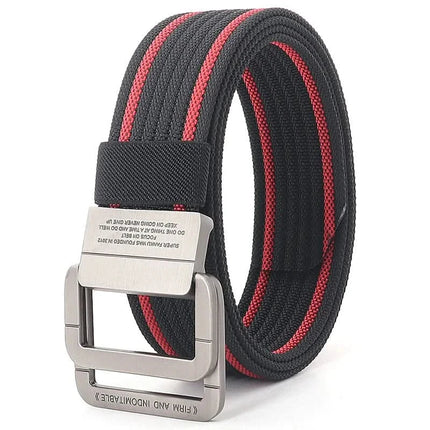 Mens Belt with Double Ring Buckle, Adjustable Web Belt for Jeans and Shorts – image 7
