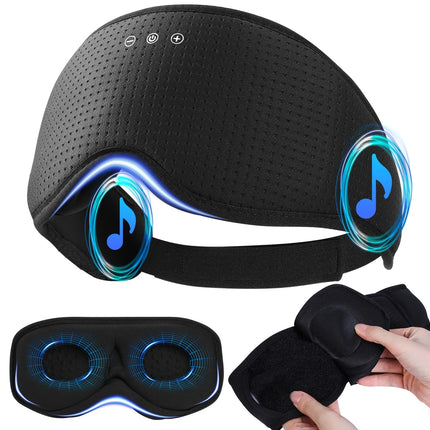 DreamGuard | Bluetooth 3D Sleep Mask with Light Blocking & Breathable Fabric | Perfect Eye Protector for Office Naps
