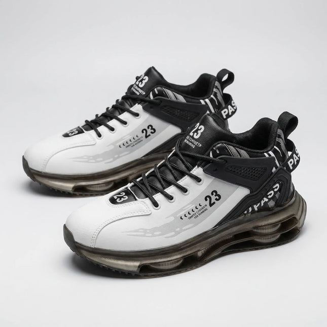 High Top Mens Sneakers, Chunky High Top Sneakers with Padded Ankle Collar