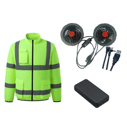High-Performance Cooling Vest with Built-in Fans & Reflective Stripes for Men 11