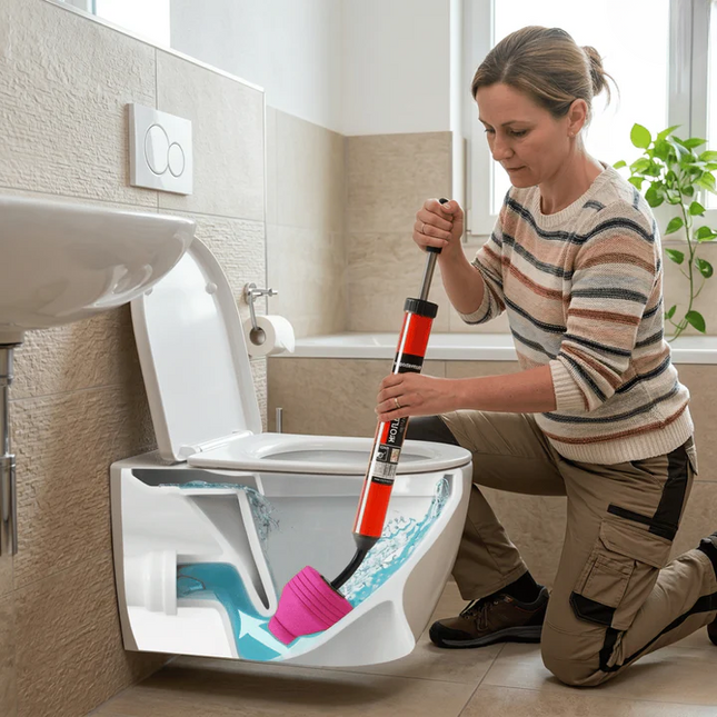 High-Pressure Drain Cleaning Tool | Manual Clog Remover for Chemical-Free Plumbing 0