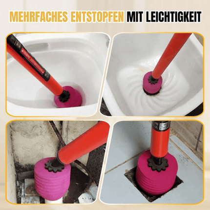 High-Pressure Drain Cleaning Tool | Manual Clog Remover for Chemical-Free Plumbing 2
