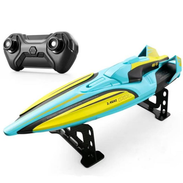High-Speed RC Racing Boat with Dual Motors & LED Lights for Thrilling Water Adventures 1
