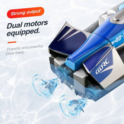 High-Speed RC Racing Boat with Dual Motors & LED Lights for Thrilling Water Adventures 4