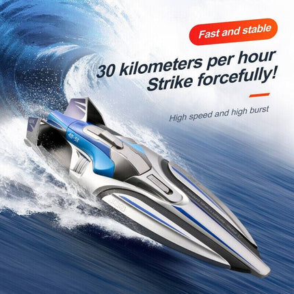 High-Speed RC Racing Boat with Dual Motors & LED Lights for Thrilling Water Adventures 5
