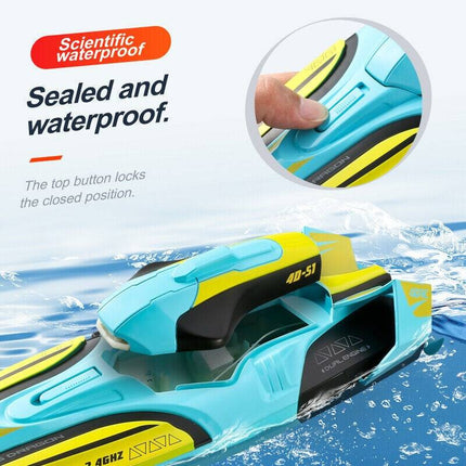 High-Speed RC Racing Boat with Dual Motors & LED Lights for Thrilling Water Adventures 6