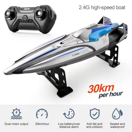 High-Speed RC Racing Boat with Dual Motors & LED Lights for Thrilling Water Adventures 8
