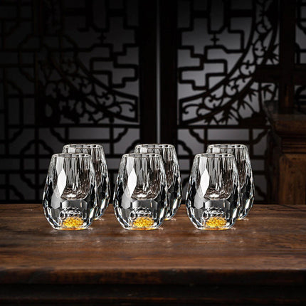 Whiskey Glasses Set of 2, Handmade Drinking Glasses for Whiskey and Cognac