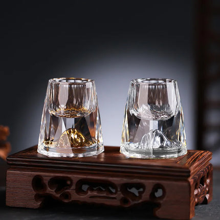 Whiskey Glasses Set of 2, Handmade Drinking Glasses for Whiskey and Cognac – image 5