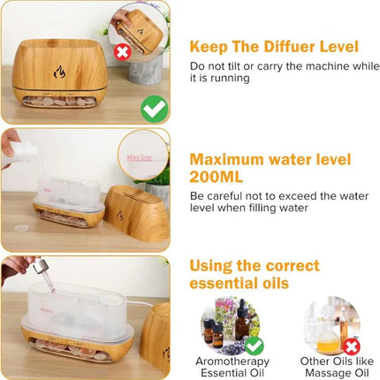 Himalayan Salt Stone | Aroma Diffuser & Humidifier with LED Mood Lighting | Air Purification for Relaxation 5