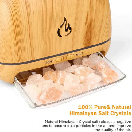 Himalayan Salt Stone | Aroma Diffuser & Humidifier with LED Mood Lighting | Air Purification for Relaxation 6
