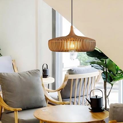 Hinori | Ceiling Light Pendant with Solid Wood Design | Japandi Style for Warm Ambiance 5