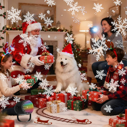 Holiday Decor | Christmas Projector Light with Rotating LED Patterns | Compact Lamp for Festive Atmosphere 3