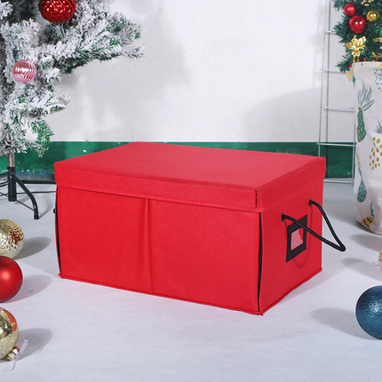Holiday Organizer | Christmas Ornament Storage Box with Stackable Trays | Adjustable Dividers for Easy Decoration Management 3
