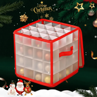 Holiday Organizer | Clear Plastic Ornament Storage Box with Easy Closure | Compact Design for Christmas Decoration Organization 0