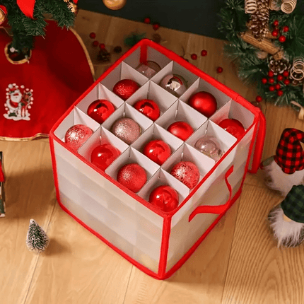 Holiday Organizer | Clear Plastic Ornament Storage Box with Easy Closure | Compact Design for Christmas Decoration Organization 2