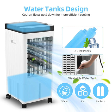Home Breeze | Portable Evaporative Air Conditioner with Ice Packs | Energy Efficient Cooling for Comfort 2
