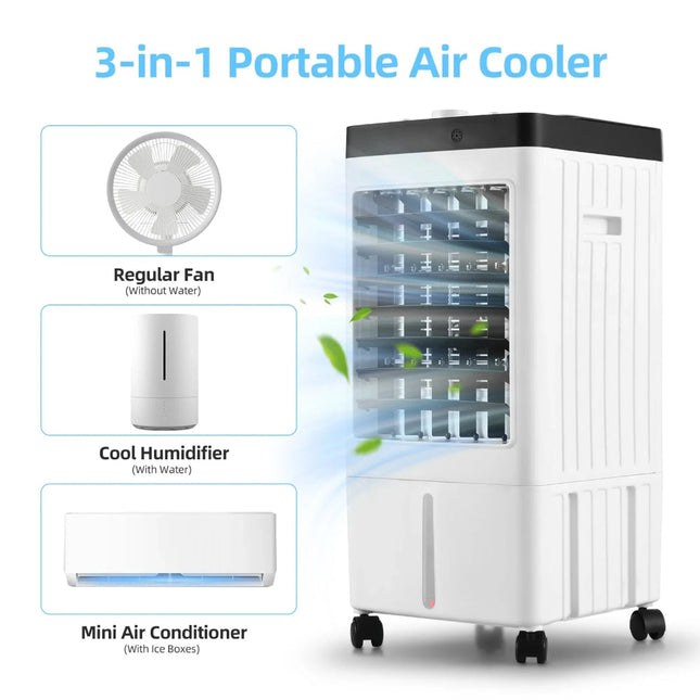 Home Breeze | Portable Evaporative Air Conditioner with Ice Packs | Energy Efficient Cooling for Comfort 3