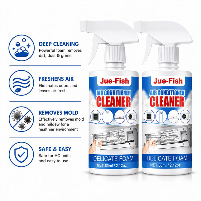 Home Cooling | Air Conditioner Foam Cleaner Spray with Easy Application | 2-Bottle Set for Efficient Maintenance 0