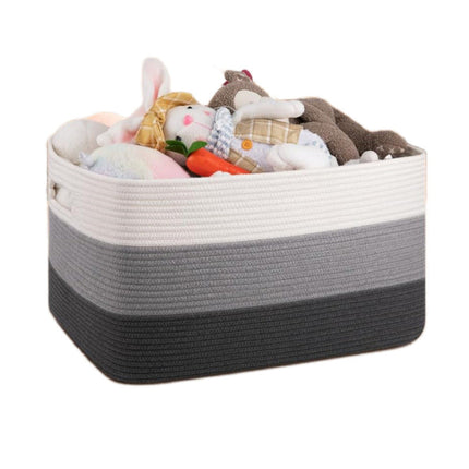 Home Essentials | Oversized Woven Storage Basket with Durable Handles | Rectangular Design for Efficient Organization 3