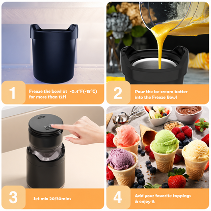 Homemade Delights | Portable Ice Cream Maker with Automatic Operation | Compact Design for Effortless Frozen Treats 2