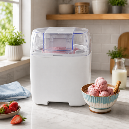 Homemade Treats | Ice Cream Maker Machine with 1.5L Freezing Bowl | Effortless Desserts for Family Fun 0