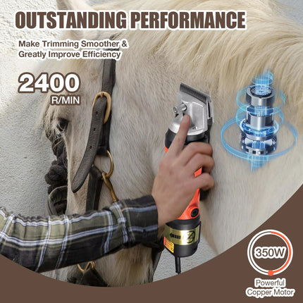 Horse Clippers | Ultra-Quiet Equestrian Clippers with Ergonomic Design | Stress-Free Grooming for Sensitive Horses 2