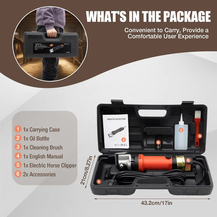 Horse Clippers | Ultra-Quiet Equestrian Clippers with Ergonomic Design | Stress-Free Grooming for Sensitive Horses 6