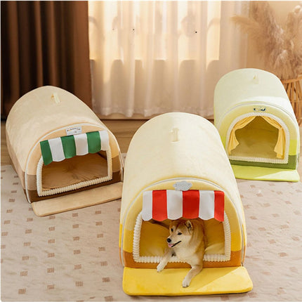 Indoor Dog House, Covered Dog Bed with Removable Cushion – image 4