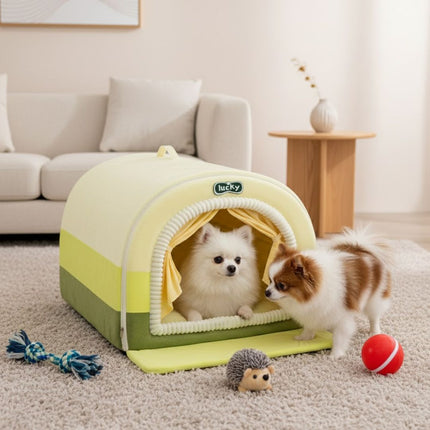 Indoor Dog House, Plush Pet Bed for Winter