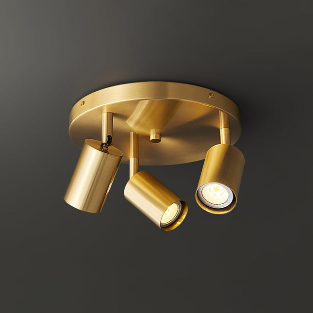 Hugo | Adjustable Multi-Head Ceiling Light with Brass Detailing | Modern Design for Versatile Indoor Lighting 0