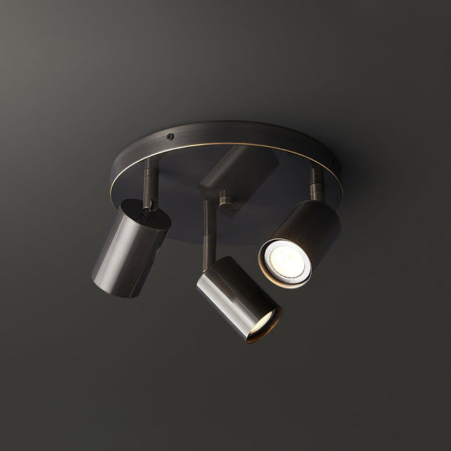 Hugo | Adjustable Multi-Head Ceiling Light with Brass Detailing | Modern Design for Versatile Indoor Lighting 1