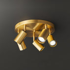 5 heads: Diameter 12 in x H 6 in / Brass