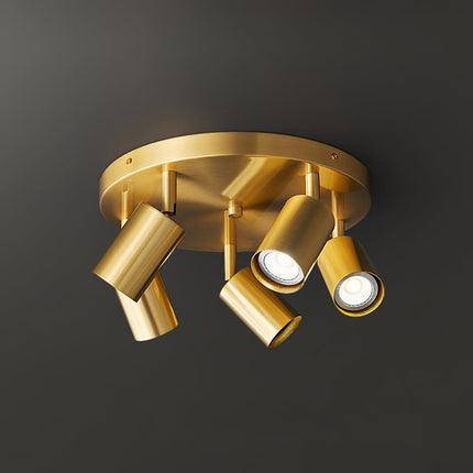 Hugo | Adjustable Multi-Head Ceiling Light with Brass Detailing | Modern Design for Versatile Indoor Lighting 2