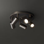 5 heads: Diameter 12 in x H 6 in / Black