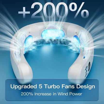 HulaZepyr | Wearable Neck Fan with 360° Airflow & 8-Hour Battery Life for Instant Cooling and Heating 3