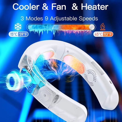HulaZepyr | Wearable Neck Fan with 360° Airflow & 8-Hour Battery Life for Instant Cooling and Heating 5