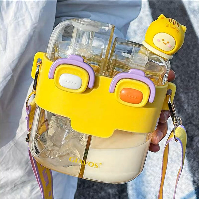 Hydration Buddy | Kids Water Bottle with Double-Bin Design | Eco-Friendly & Fun Hydration Solution 0