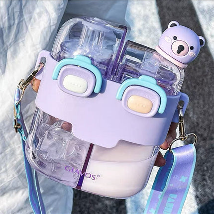 Hydration Buddy | Kids Water Bottle with Double-Bin Design | Eco-Friendly & Fun Hydration Solution 4
