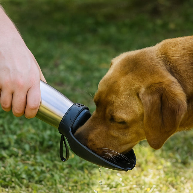 Hydration Buddy | Stainless Steel Dog Water Bottle with Insulated Design | Portable Container for On-the-Go Refreshment 0