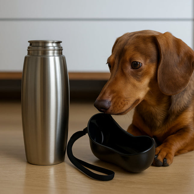 Hydration Buddy | Stainless Steel Dog Water Bottle with Insulated Design | Portable Container for On-the-Go Refreshment 1