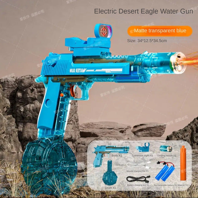 HydroBlitz Elite | Electric Water Gun with Continuous Firing & Red Dot Sight | High-Capacity Drum for Extended Play 0